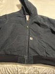 Vintage Men's Carhartt J140 Blk 4X Quilt Lined Coat Jacket Usa Flag Made Black. Fixed Price $53.67.