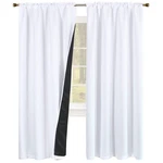 Keqiaosuocai 96 Inch Length 100 Pct Blackout Curtains For Bedroom - Heat And .... Fixed Price $71.19.