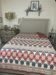 Hiend Accent Quilt Vtg Queen Southwestern Bedspread Spirit Valley Aztec. Fixed Price $75.00.