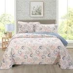 100% Cotton Ocean Beach Bedspread Blush Pink Seashell Conch Coverlet Sets. Fixed Price $135.34.