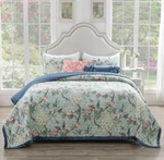 Greenland Finely Stitched Pavona Multi 3PC Quilt Set King Nip. Fixed Price $93.99.
