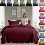 Embossed Quilted Bedspread Set Soft Lightweight Coverlet Throw Twin Queen King. Fixed Price $26.95.