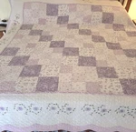 Cozy Line Home Fashion Quilt Queen Purple Floral Barn Quay Road Lilac Patchwork. Fixed Price $65.00.