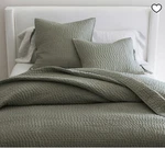 Nwt Pottery Barn Pick-stitch Handcrafted Cotton Linen Quilt, King/cal.king Green. Fixed Price $199.00.