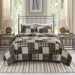Madison Park Reversible Quilt Cabin Full/queen, Timber Black/brown 3 Piece. Fixed Price $78.29.
