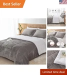 Ultra Soft Sherpa Comforter Set Full Queen, Fall Winter Season Down Alter.... Fixed Price $108.53.