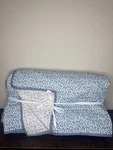 Greenrow Gingham Floral Reversible Quilt - Queen 93X96 Blue. Fixed Price $259.00.