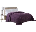Beatrice Home Fashions Medallion Chenille Bedspread, Full, Eggplant. Fixed Price $145.02.