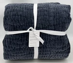 Pottery Barn Washed Velvet Handcrafted Full / Queen Quilt Cobalt Blue. Fixed Price $213.85.