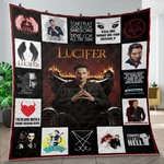 Lucifer Quilt Dark Charisma & Devilish Attitude Fan Blanket. Fixed Price $79.95.