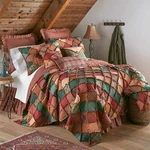 Donna Sharp Campfire Rag Quilt **king** Rustic Country Lodge Patchwork Bedding. Fixed Price $370.00.