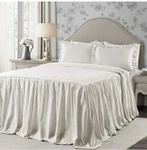 Lush Decor Ticking Stripe Bedspread Wheat Vintage Chic Farmhouse. Fixed Price $50.00.