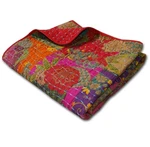 Greenland Home Jewel 100% Cotton Throw Blanket With Kantha-style Quilting, Mu.... Fixed Price $54.77.