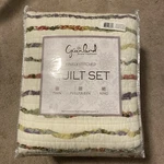Greenland Home - Bella Ruffled King Quilt Set, Nwt. Fixed Price $159.95.