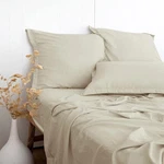 Pandatex Beige Linen-textured Bed Sheets Set, Bamboo Rayon, Queen,. Fixed Price $96.99.