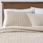 Threshold Quilt Velvet Channel Stitch Solid Year-round Oeko-tex, Natural, King. Fixed Price $45.99.