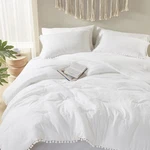 Codi White Boho Twin Comforter Set Girls, Aesthetic Luxurious Pom Fringe .... Fixed Price $41.68.
