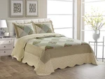 Sized Quilted Coverlet Bedspread Set New (king/california King, Beige Green. Fixed Price $58.28.
