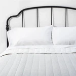 Hearth & Hand Magnolia Queen Microstripe Quilt 88X92 In Sour Cream/railroad Gray. Fixed Price $59.99.