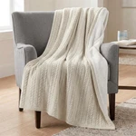 Cable Knit Throw Blanket For Couch, Sofa, Bed 50X60-INCH Soft And Cozy. Fixed Price $100.99.
