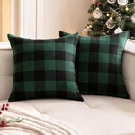 Woaboy Pack Of 2 Christmas Buffalo Check Throw Pillow Covers Plaids Farmhouse. Fixed Price $29.37.