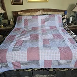 Vintage Tommy Hilfiger Madras Patchwork Nautical Reversible Quilt Twin Size. Fixed Price $29.99.