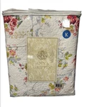 Anna Griffin 3 Piece Quilt Set, King, Floral Motif. Fixed Price $94.95.