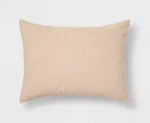 Matelass Medallion Coverlet Sham Threshold Natural Standard Size 20" X 26". Fixed Price $11.09.