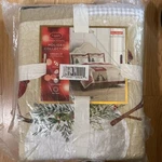 New St. Nicholas Farmhouse Patchwork Full/queen Christmas 3 Piece Quilt Sham Set. Fixed Price $105.00.