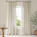 Nicetown Natural Linen Curtains & Drapes For Windows 84 Inch Long, Rod Pocket.... Fixed Price $23.05.