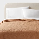 Threshold Garment Washed Paisley Stitch Quilt Full/queen, Camel #C756. Fixed Price $35.96.